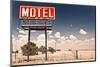 Old Motel Sign On Route 66 USA-null-Mounted Art Print