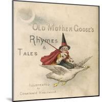 Old Mother Goose Flying Her Goose-null-Mounted Art Print