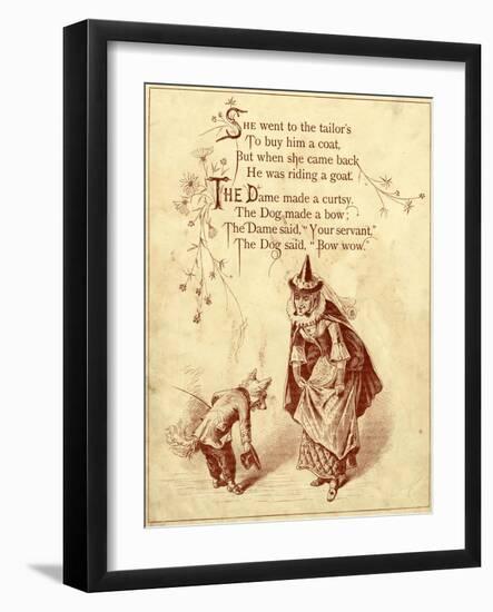 Old Mother Hubbard: Dame Made a Curtsy and Dog Mad a Bow-null-Framed Photographic Print