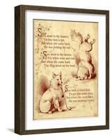 Old Mother Hubbard: Dog Standing Head and Smoking Pipe-null-Framed Photographic Print