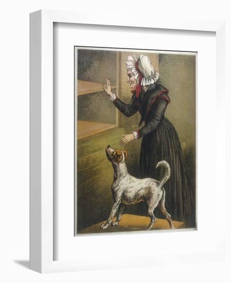 Old Mother Hubbard Went to the Cupboard-Harrison Weir-Framed Art Print