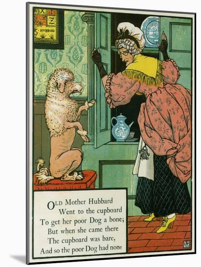 Old Mother Hubbard Went to the Cupboard-Walter Crane-Mounted Art Print