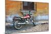 Old Motorcyle in Colonial Antigua, Guatemala-Charles Harker-Mounted Photographic Print