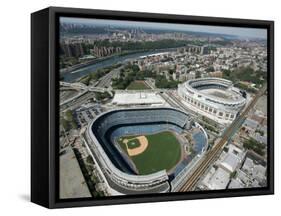 Old New York Yankees Stadium next to New Ballpark, New York, NY-null-Framed Stretched Canvas