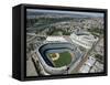 Old New York Yankees Stadium next to New Ballpark, New York, NY-null-Framed Stretched Canvas