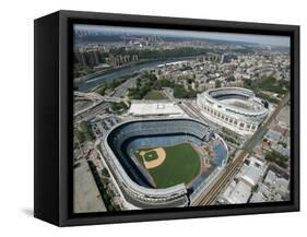 Old New York Yankees Stadium next to New Ballpark, New York, NY-null-Framed Stretched Canvas