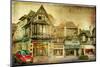 Old Normandy - Retro Styled Picture-Maugli-l-Mounted Photographic Print