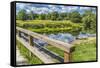 Old North Bridge, Concord River, Minute Man National Historical Park. American Revolution Monument-William Perry-Framed Stretched Canvas