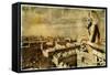 Old Notre Dame- View On Paris - Vintage Card-Maugli-l-Framed Stretched Canvas