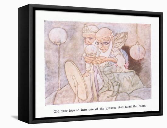 Old Nur Looked into One of the Glasses-Charles Robinson-Framed Stretched Canvas