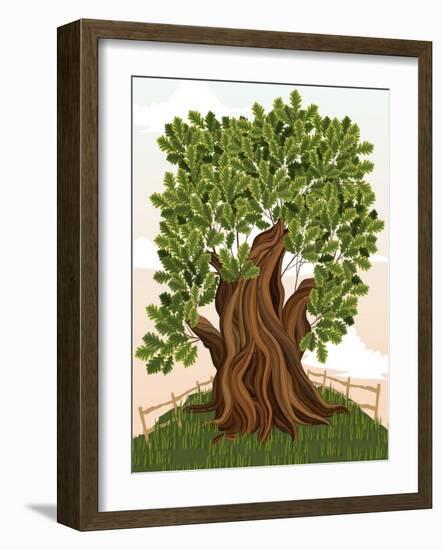 Old Oak Tree-Milovelen-Framed Art Print