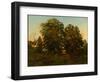 Old Oaks at Sunset (Oil on Canvas)-Henry Pember Smith-Framed Giclee Print