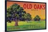 Old Oaks Pear Crate Label - Bryte, CA-Lantern Press-Stretched Canvas