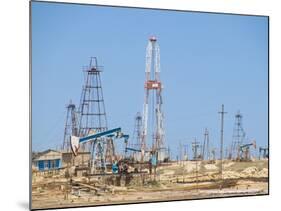 Old Oil Rigs at the Abseron Peninsula, Near Baku, Azerbaijan, Central Asia, Asia-Michael Runkel-Mounted Photographic Print