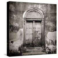 Old Omani Studded Timber Door, Stonetown, Zanzibar, Tanzania, East Africa-Lee Frost-Stretched Canvas
