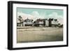 Old Orchard Beach, Maine - Exterior View of the Atlantic and Abbott Hotels-Lantern Press-Framed Art Print