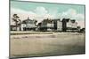 Old Orchard Beach, Maine - Exterior View of the Atlantic and Abbott Hotels-Lantern Press-Mounted Art Print