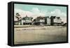 Old Orchard Beach, Maine - Exterior View of the Atlantic and Abbott Hotels-Lantern Press-Framed Stretched Canvas