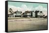 Old Orchard Beach, Maine - Exterior View of the Atlantic and Abbott Hotels-Lantern Press-Framed Stretched Canvas