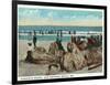 Old Orchard Beach, Maine - Googin's Rocks Scene-Lantern Press-Framed Art Print