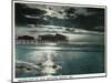 Old Orchard Beach, Maine - Moonlight Scene-Lantern Press-Mounted Art Print