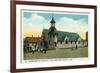 Old Orchard Beach, Maine - St. Margaret's Church Exterior-Lantern Press-Framed Premium Giclee Print