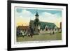 Old Orchard Beach, Maine - St. Margaret's Church Exterior-Lantern Press-Framed Premium Giclee Print