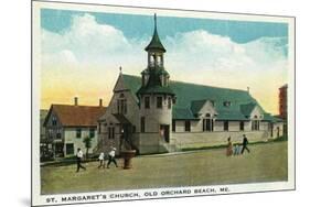 Old Orchard Beach, Maine - St. Margaret's Church Exterior-Lantern Press-Mounted Premium Giclee Print