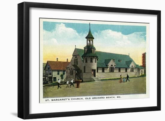 Old Orchard Beach, Maine - St. Margaret's Church Exterior-Lantern Press-Framed Art Print