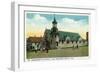 Old Orchard Beach, Maine - St. Margaret's Church Exterior-Lantern Press-Framed Art Print