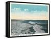 Old Orchard Beach, Maine - View of Surf-Lantern Press-Framed Stretched Canvas