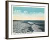 Old Orchard Beach, Maine - View of Surf-Lantern Press-Framed Art Print