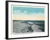 Old Orchard Beach, Maine - View of Surf-Lantern Press-Framed Art Print