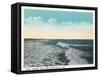 Old Orchard Beach, Maine - View of Surf-Lantern Press-Framed Stretched Canvas