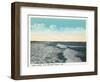 Old Orchard Beach, Maine - View of Surf-Lantern Press-Framed Art Print