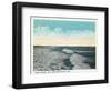 Old Orchard Beach, Maine - View of Surf-Lantern Press-Framed Art Print