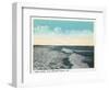 Old Orchard Beach, Maine - View of Surf-Lantern Press-Framed Art Print