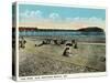 Old Orchard Beach, Maine - View of the Pier-Lantern Press-Stretched Canvas