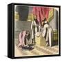 Old Orient, Persians: Magician,-Heinrich Leutemann-Framed Stretched Canvas