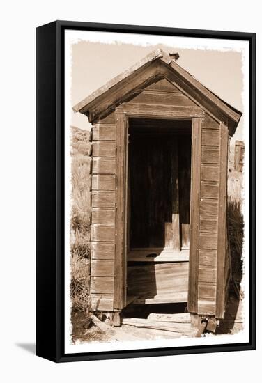 Old Outhouse, Bodie Ghost Town, California-George Oze-Framed Stretched Canvas