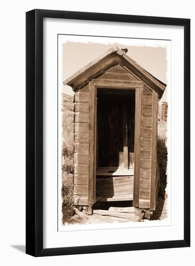 Old Outhouse, Bodie Ghost Town, California-George Oze-Framed Photographic Print
