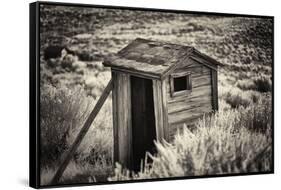 Old Outhouse in the Field-George Oze-Framed Stretched Canvas