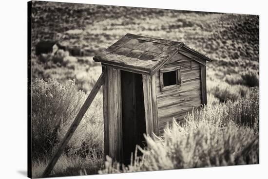 Old Outhouse in the Field-George Oze-Stretched Canvas