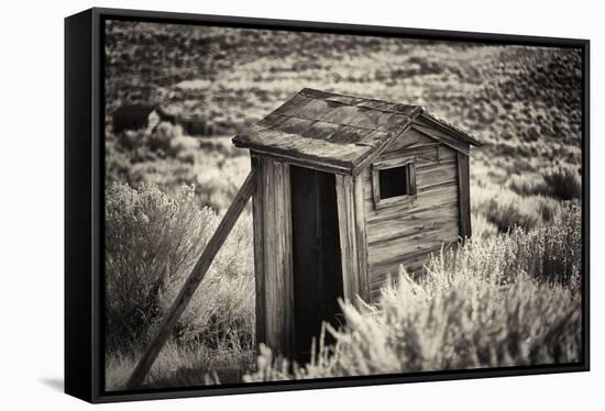 Old Outhouse in the Field-George Oze-Framed Stretched Canvas