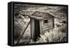 Old Outhouse in the Field-George Oze-Framed Stretched Canvas