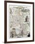 Old Oxfordshire Map-marzolino-Framed Art Print