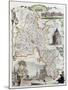 Old Oxfordshire Map-marzolino-Mounted Art Print