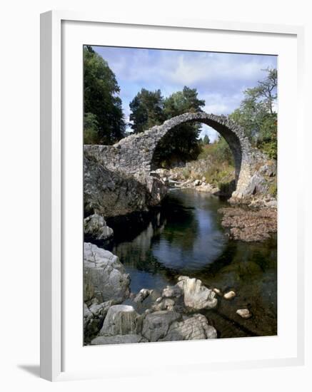 Old Packhorse Bridge, over River Dulnain Built 1707, Carrbridge, Cairngorms National Park, Scotland-Patrick Dieudonne-Framed Photographic Print