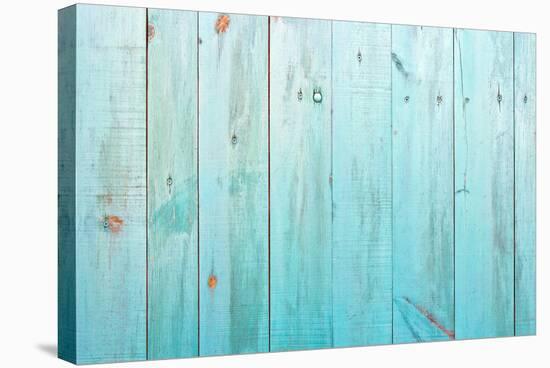 Old Painted Wood Wall - Texture or Background-Madredus-Stretched Canvas