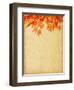 Old Paper with Autumn Leaves-A_nella-Framed Art Print